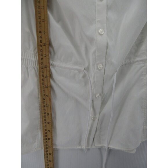 Athleta Top 1X Plus Levitate Poplin Tank Blouse Cinch Waist NEW * - Picture 7 of 13